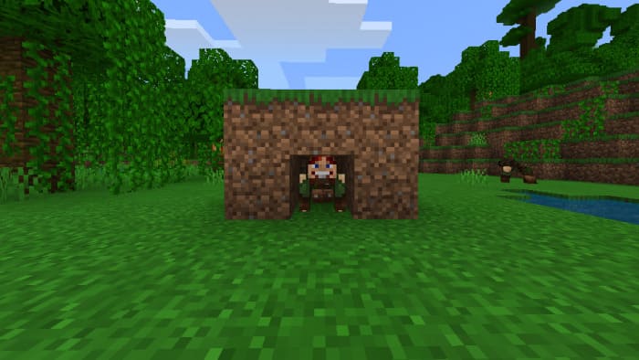 Как пройти через 1 блок в Майнкрафт ПЕ