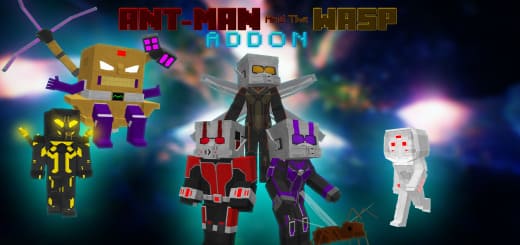 Mod: Ant-Man and the Wasp[1.21+] Minecraft PE / Bedrock [xfgiven_vers]