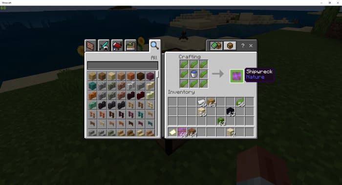 Крафт структуры Корабля в Майнкрафт ПЕ