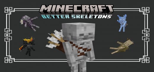 Resourcespak: 100+ Skeletons [1.21+] Minecraft PE / Bedrock [xfgiven_vers]