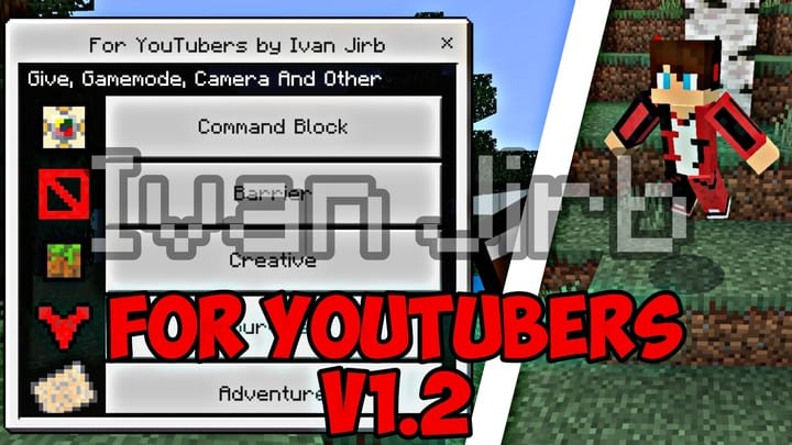 Mod: For youtubers [1.21+] Minecraft PE / Bedrock [xfgiven_vers]