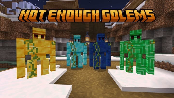 Mod: Golems of Ore [1.21+] Minecraft PE / Bedrock [xfgiven_vers]