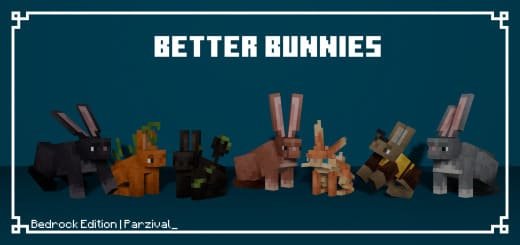 Resourcespak: Improved Rabbits [1.21+] Minecraft PE / Bedrock [xfgiven_vers]