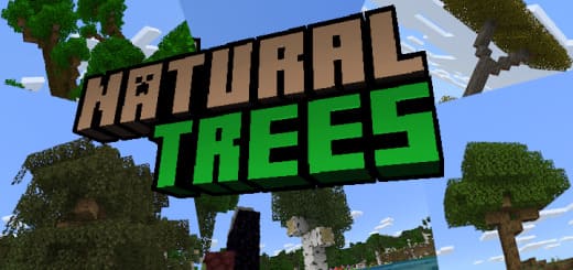 Mod: Natural Trees [1.21+] Minecraft PE / Bedrock [xfgiven_vers]