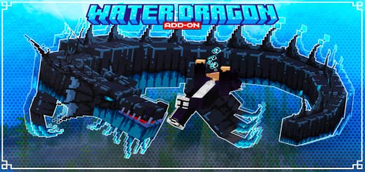 Mod: Water Dragon [1.21+] Minecraft PE / Bedrock [xfgiven_vers]