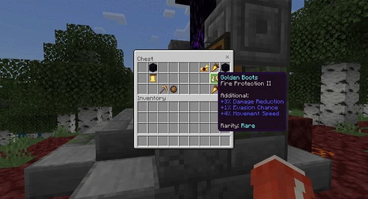 Распределение предметов по редкости с модом Кузнец для Майнкрафт ПЕ (Бедрок)