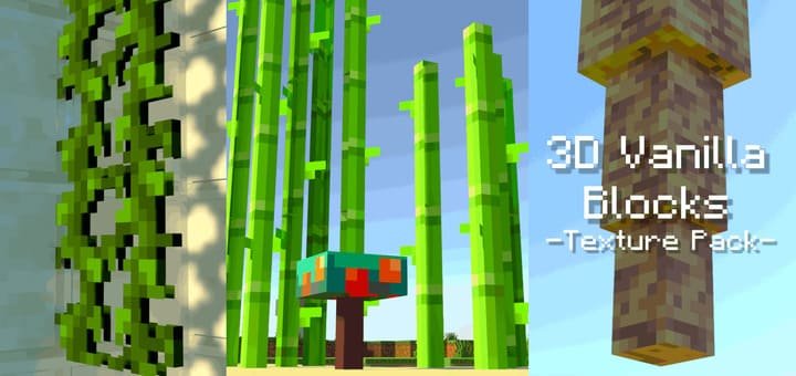 Textures: 3D Plants [1.21+] Minecraft PE / Bedrock [xfgiven_vers]