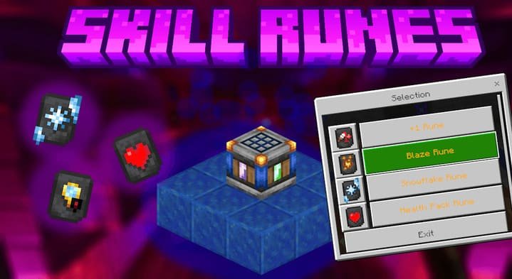 Mod: Skill Runes [1.21+] Minecraft PE / Bedrock [xfgiven_vers]