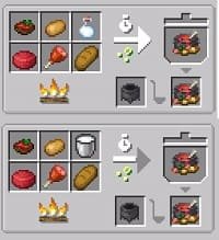 Крафт Огненного фондю из мода Пиво и закуски для Майнкрафт ПЕ (Бедрок)