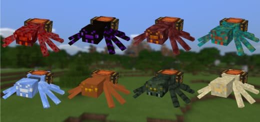 Mod: Riding spiders [1.21+] Minecraft PE / Bedrock [xfgiven_vers]