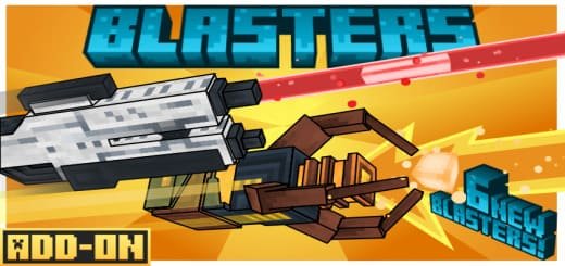 Mod: Blasters [1.21+] Minecraft PE / Bedrock [xfgiven_vers]