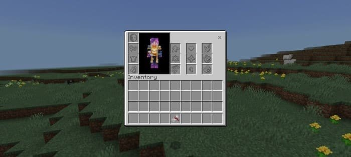Новые слоты инвентаря для артефактов из мода в Майнкрафт ПЕ (Бедрок)