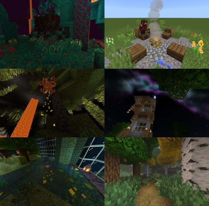 Другие изменения мира с ресурспаком Реалистичная погода в Майнкрафт ПЕ (Бедрок)