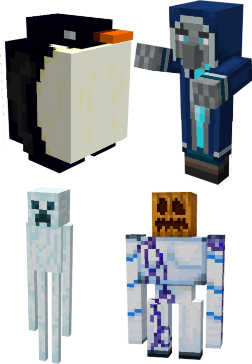 Ледяные мобы и предметы из Frozen Tears для Майнкрафт ПЕ (Бедрок)