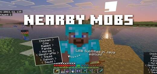 Mod: Mobs nearby [1.21+] Minecraft PE / Bedrock [xfgiven_vers]