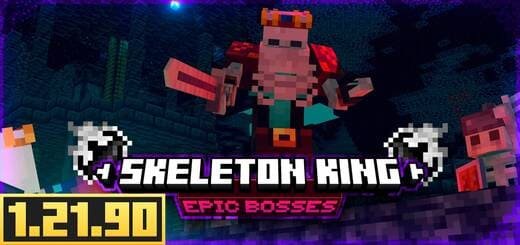 Mod: King of Skeletons [1.21+] Minecraft PE / Bedrock [xfgiven_vers]