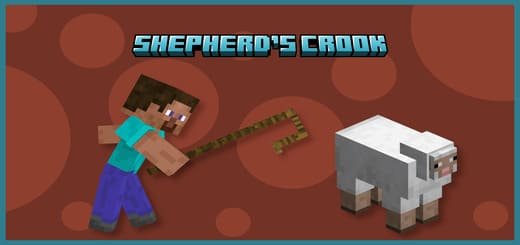 Mod: Shepherd's stick [1.21+] Minecraft PE / Bedrock [xfgiven_vers]