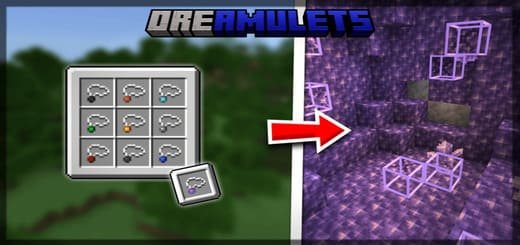 Mod: Ore Amulet [1.21+] Minecraft PE / Bedrock [xfgiven_vers]