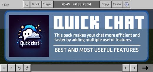 Resourcespak: New chat buttons [1.21+] Minecraft PE / Bedrock [xfgiven_vers]