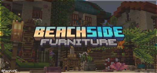 Mod: Beach Furniture [1.21+] Minecraft PE / Bedrock [xfgiven_vers]