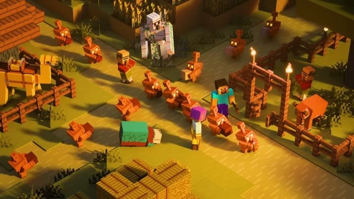 Copper golems for sorting in Minecraft PE