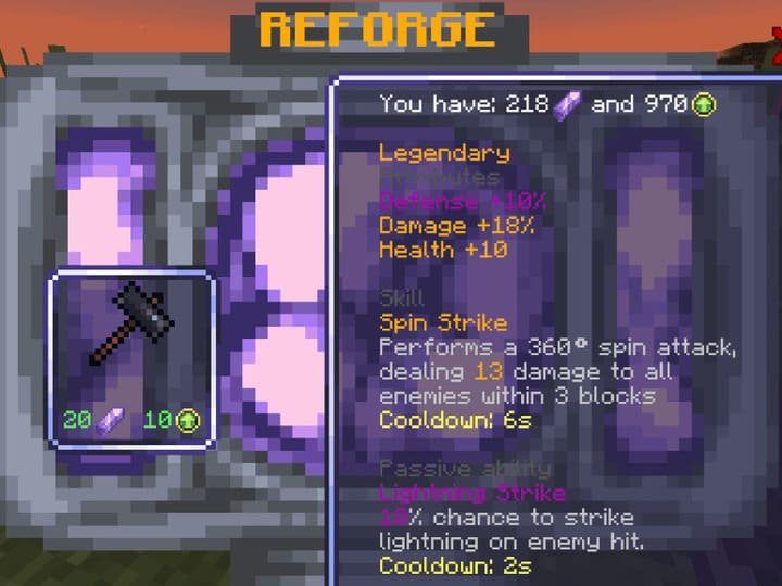 Examples of items with different rarity in Minecraft PE (Bedrock)