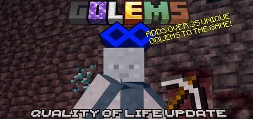 Mod: New Golems [1.21+] Minecraft PE / Bedrock [xfgiven_vers]