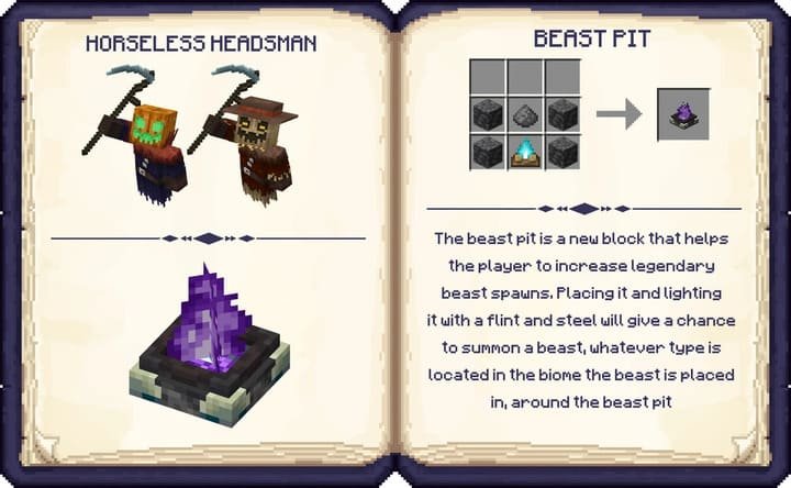 Beast Pit block in Minecraft PE (Bedrock)