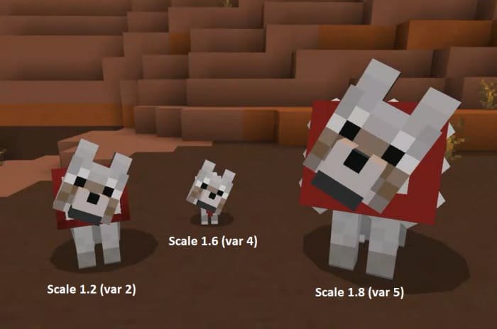 Playful dogs in Minecraft PE (Bedrock)