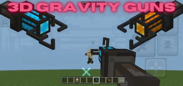 Gravity Gun control in Minecraft PE (Bedrock)