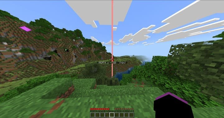 Death Waypoint in the Mod for Minecraft PE (Bedrock)