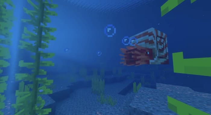 Nautilus mob in Minecraft