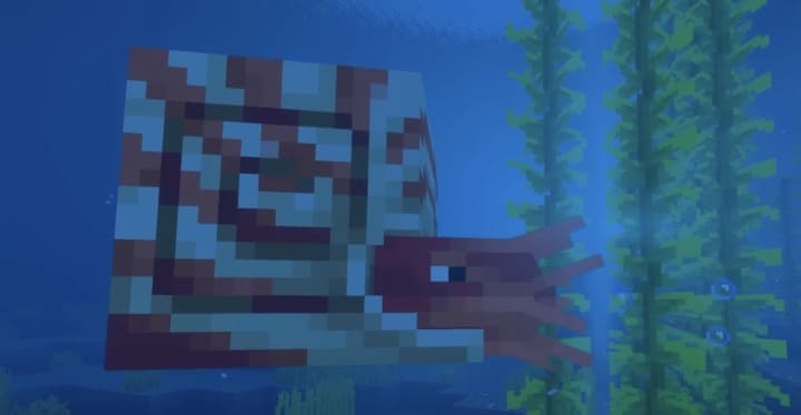 New Nautilus mob in Minecraft PE (Bedrock)