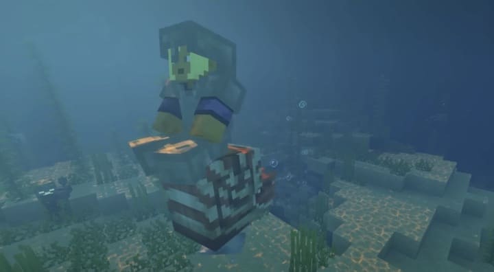 Ride the Nautilus in Minecraft PE (Bedrock)