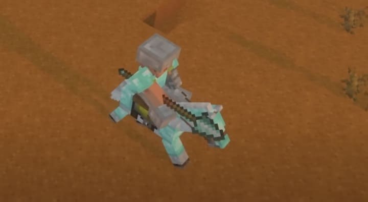 Spear attack in Minecraft PE (Bedrock)