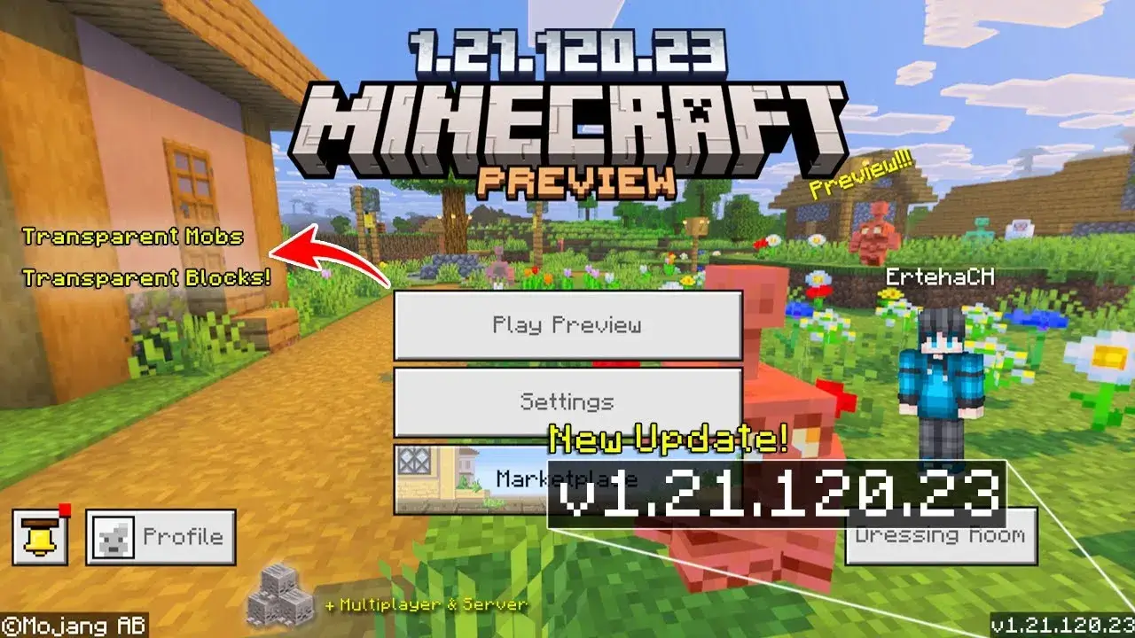 Minecraft PE (Bedrock) 1.21.120.23 - Beta and Previews Minecraft PE / Bedrock [xfgiven_vers]