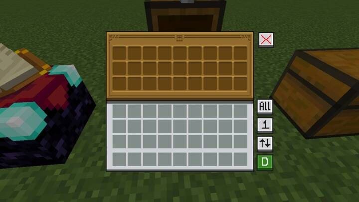 Chest interface in the texture pack for Minecraft PE (Bedrock)