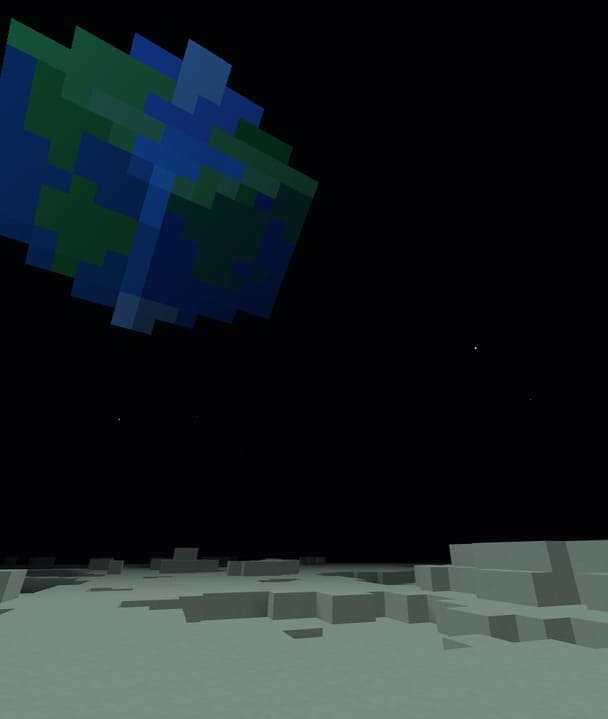 Добыча ресурсов на Луне в Майнкрафт ПЕ (Бедрок)