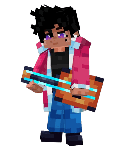 Bard from the RPG Party mod in Minecraft PE (Bedrock)