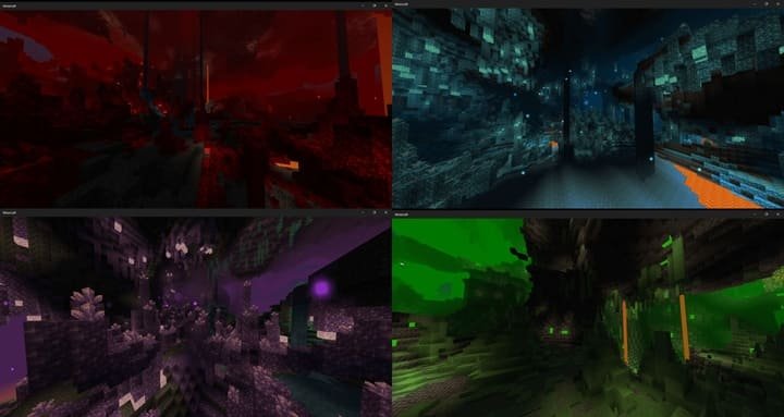Variety of new biomes in the Minecraft PE (Bedrock) mod