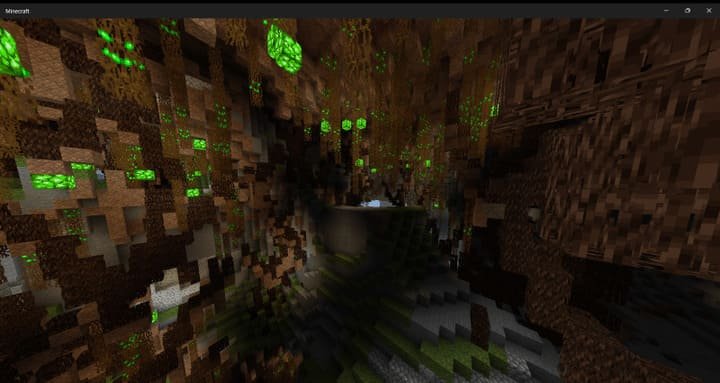 Crystal Caves from the Minecraft PE (Bedrock) mod