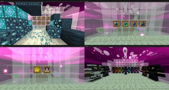 New ores and weapons in the Minecraft PE (Bedrock) mod