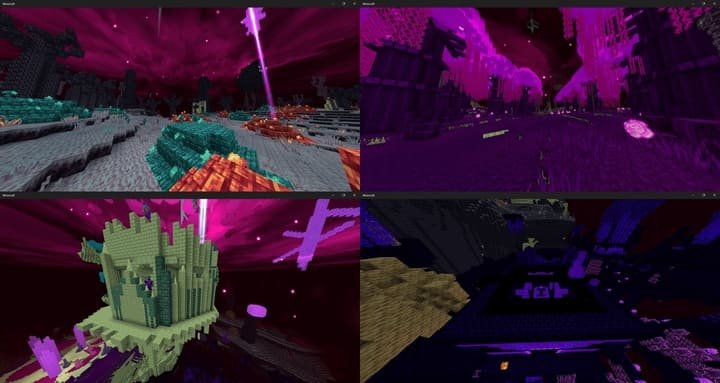 New End structures in Minecraft PE (Bedrock)