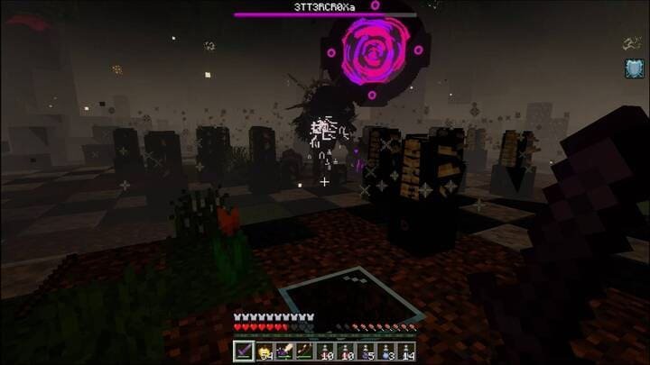 Битва с финальным боссом в моде для Minecraft PE (Bedrock)