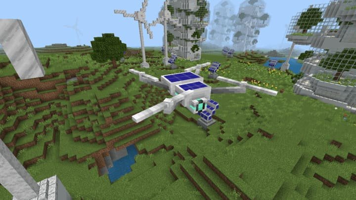 Лазерный дрон в моде Крафт Панк для Minecraft PE (Bedrock)